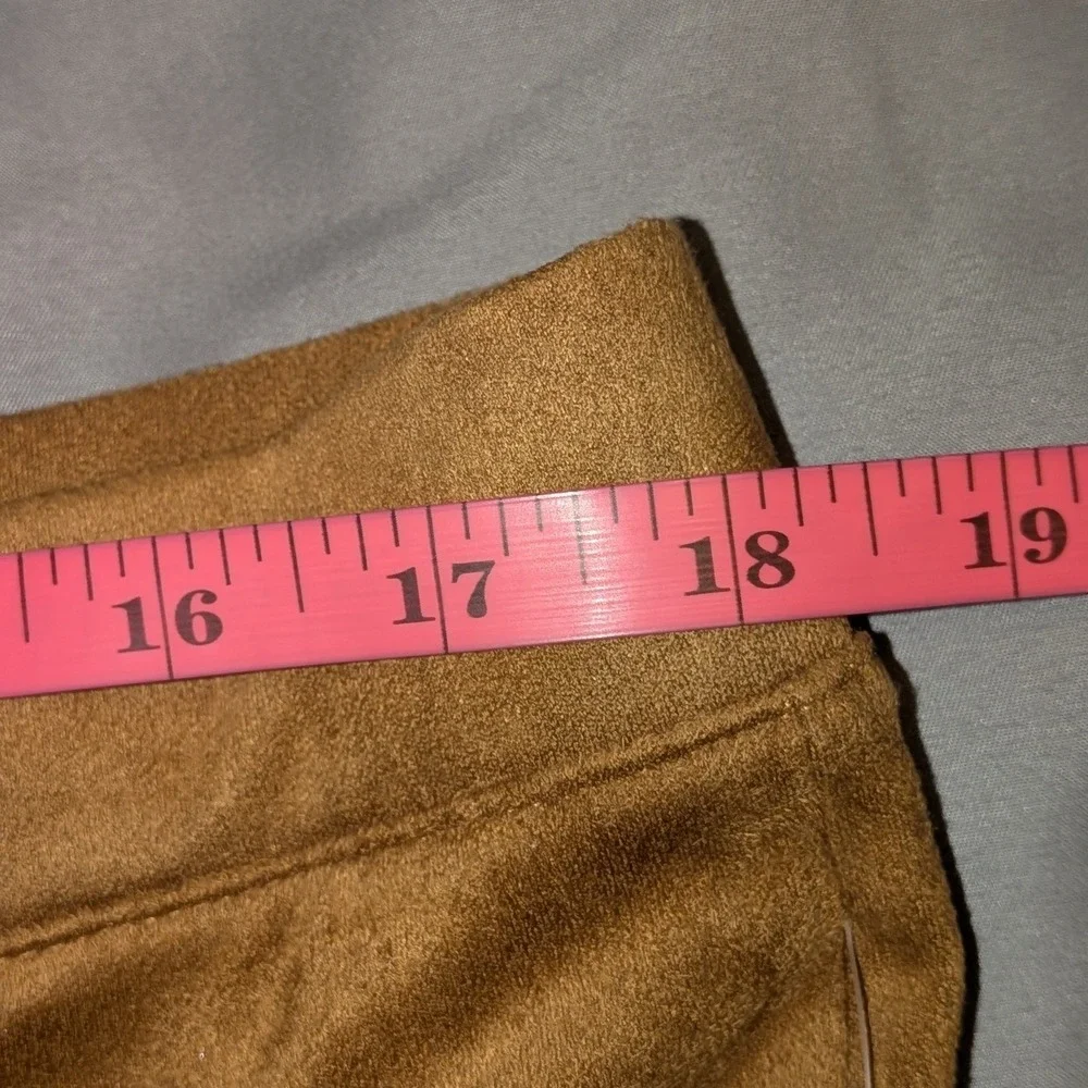 Westport 1962 Womens XL Brown‎ Faux Suede A-Line Skirt NWT Stretch $48